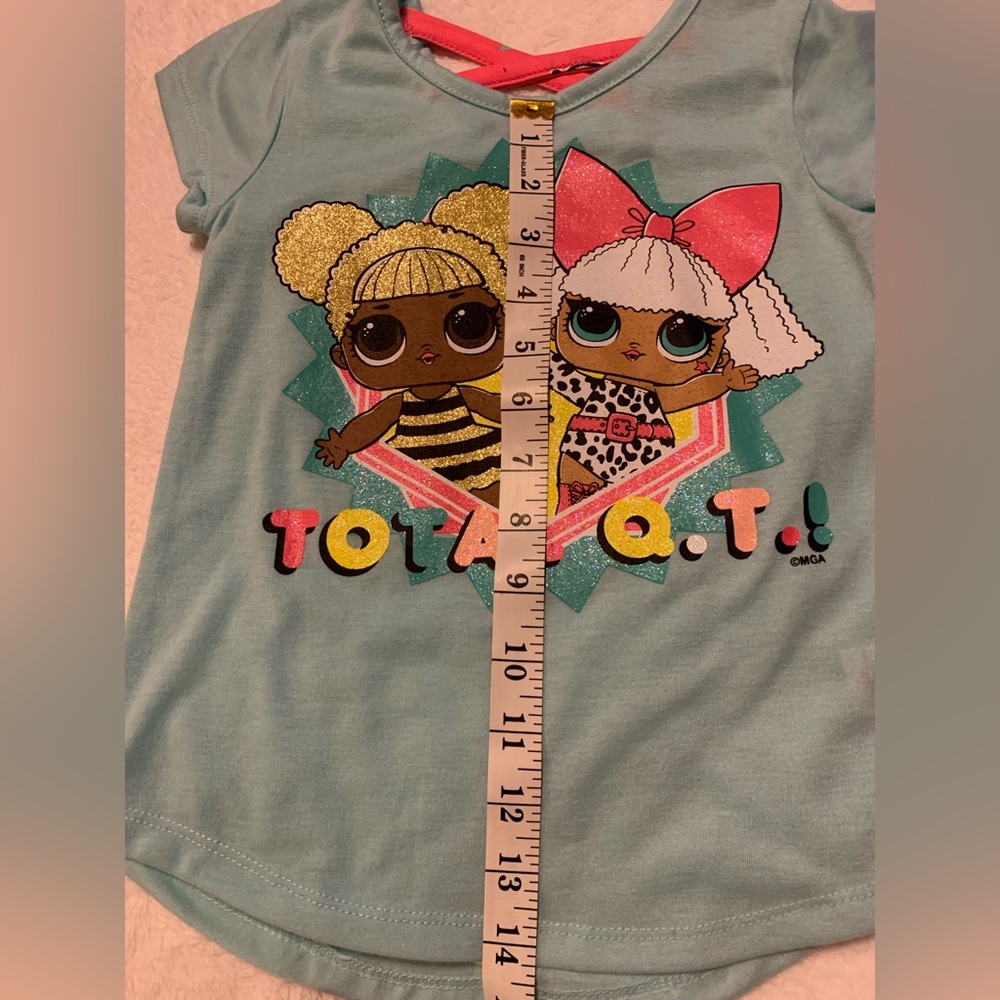 Girls size 4 two piece shirt set. LOL SURPRISE brand. Says TOTAL Q.T. On front - Picture 15 of 17